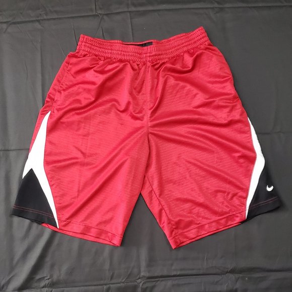 Nike Men’s Red, Black & White Basketball Shorts Large - Picture 1 of 6